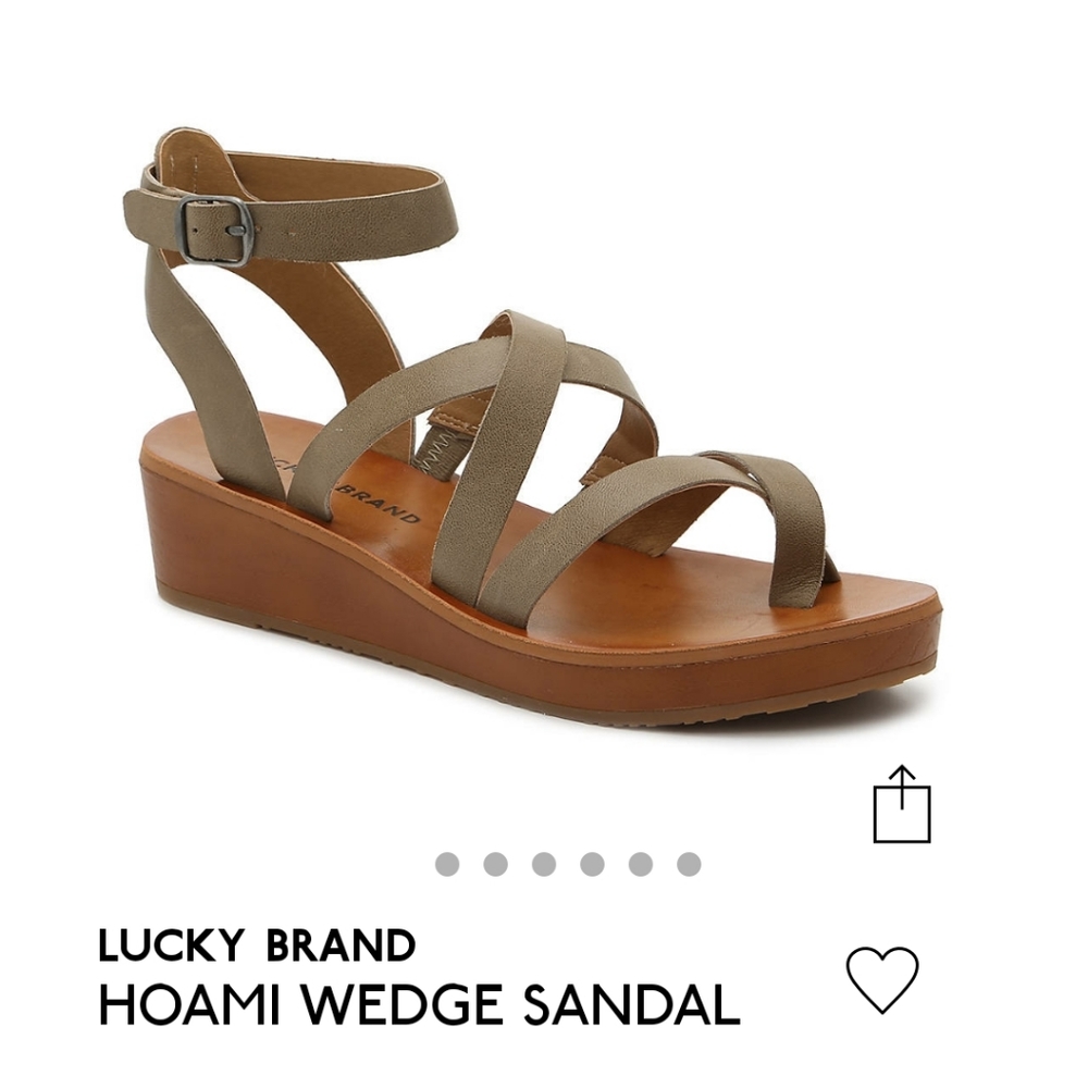 Lucky Brand Tan Hoami Wedge Sandal